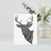Deer Buck met gecompliceerd design Briefkaart (Staand voorkant)