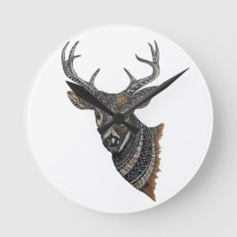 Deer Buck met gecompliceerd design Ronde Klok
