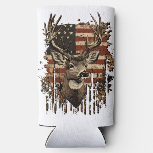 Deer, Buck Season USA Flag (Achterkant)