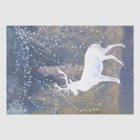 Deer Buck Snowflake Decoupage Tissuepapier (Voorkant)