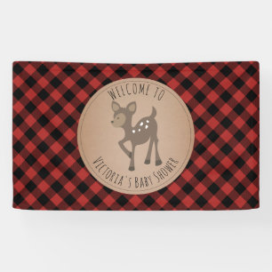 Deer Buffalo Baby shower Welkomstwoord Spandoek