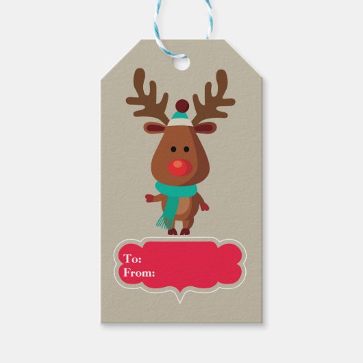 Deer Cadeaulabel (Voorkant)