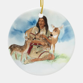 Deer Clan moeder Keramisch Ornament