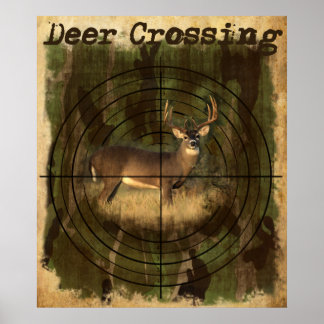 Deer Crossing Poster