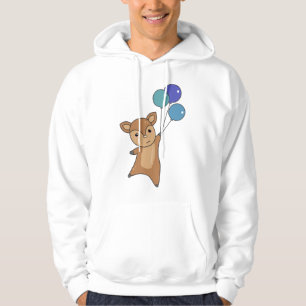 Deer Cute Animal vliegt op ballonnen Hoodie
