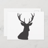 Deer Deer Silhouette Animal Wild Postca Aankondigingskaart (Voorkant / Achterkant)