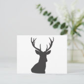 Deer Deer Silhouette Animal Wild Postca Aankondigingskaart (Staand voorkant)
