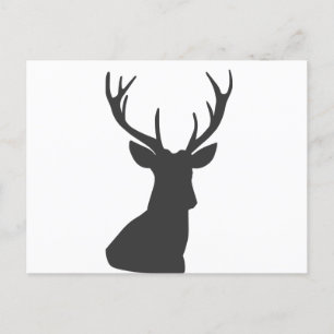 Deer Deer Silhouette Animal Wild Postca Feestdagenkaart