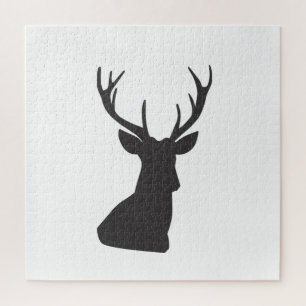 Deer Deer Silhouette Animal Wild Postca Legpuzzel