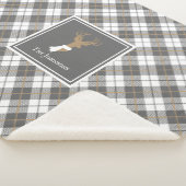 Deer Design Gold en grijs gepersonaliseerd Sherpa Deken (3/4)