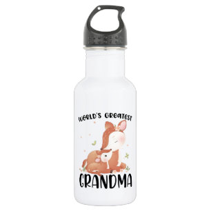 Deer Doe and Fawn World's Greatest Grandma Waterfles