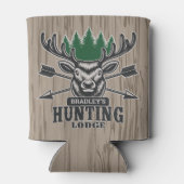 Deer Elk Hunter ADD-NAAM Bow Hunting Lodge Cabin Blikjeskoeler (Achterkant)