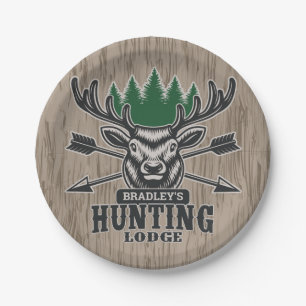 Deer Elk Hunter ADD-NAAM Bow Hunting Lodge Cabin Papieren Bordje