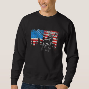 Deer Elk Hunting American Flag Usa Pro Hunter Us H Trui