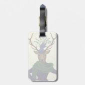 Deer en Fascinator 2 Bagagelabel (Achterkant verticaal)
