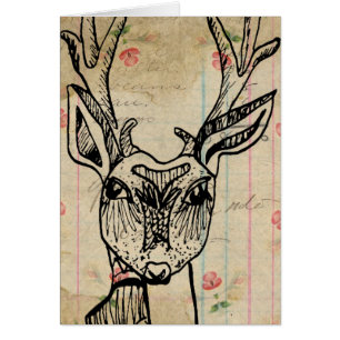 Deer en  Floral Ledger Paper All Occasions