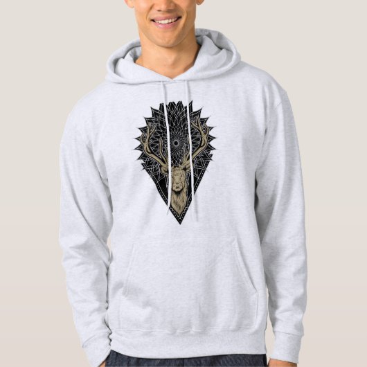 Deer en Mandala Hoodie (Voorkant)