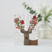 Deer en Tortelduifjes 2 Briefkaart (Staand voorkant)