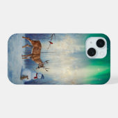 Deer et Happy Snowman hiver de vacances scène (Verso Horizontal)