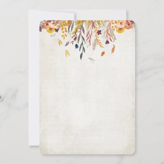 Deer Fall quitte Citrouille Baby shower Invitation (Dos)