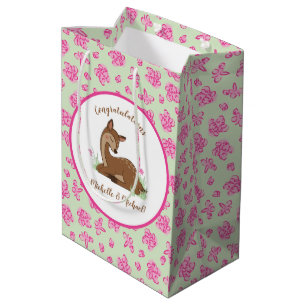 Deer Fawn Baby shower Woodland Animals Medium Cadeauzakje