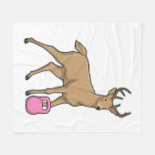 Deer Fitness Dumbbell Fleece Deken (Voorkant (Horizontaal))