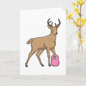 Deer Fitness Dumbbell Kaart (Gele Bloem)