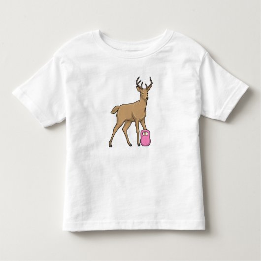 Deer Fitness Dumbbell Kinder Shirts (Voorkant)