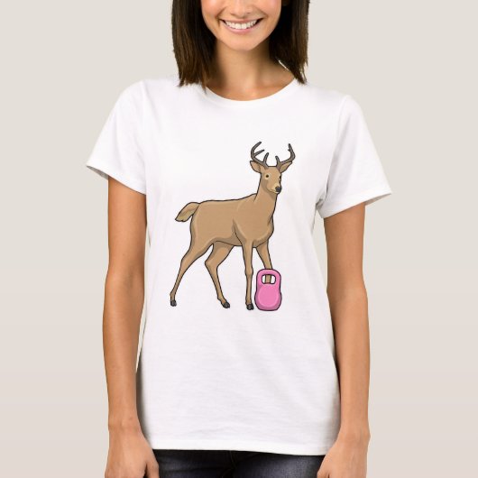 Deer Fitness Dumbbell T-shirt (Voorkant)