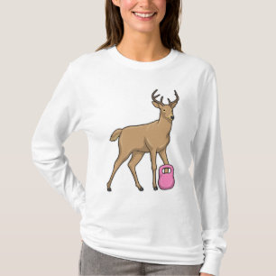 Deer Fitness Dumbbell T-shirt