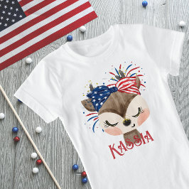 Deer Flag Hair Tie en Fireworks gepersonaliseerd T-shirt