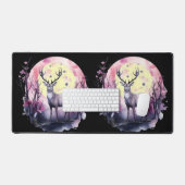 Deer Floral Art Faune Poster de animal F (Clavier et souris)