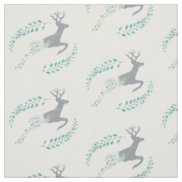 Deer Floral Fabric Stof