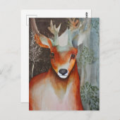 Deer Gemengde Media Briefkaart (Voorkant / Achterkant)