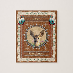 Deer-Gentleness- Jigzaag Puzzle w/Gift Box Legpuzzel