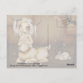 Deer girl zombie gothic fantasy briefkaart (Achterkant)