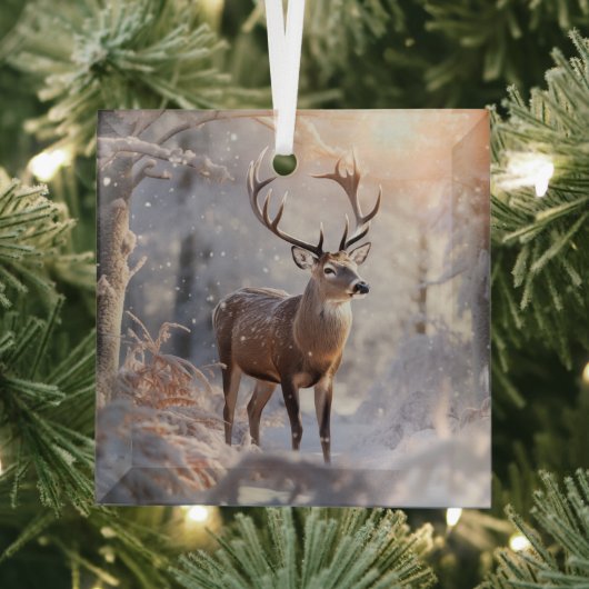 Deer Glas Ornament (Insitu)