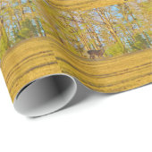 Deer Golden Grass, blue Sky Cadeaupapier (Rol Hoek)