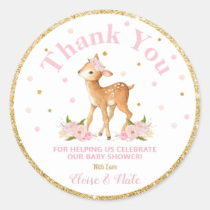Deer Hartelijk dank voor de sticker labels Baby sh