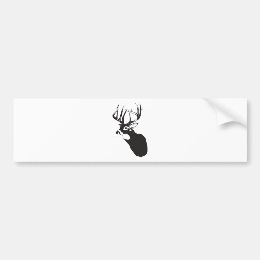 Deer Head Bumpersticker (Voorkant)