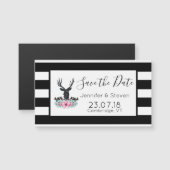 Deer Head Flowers en Mountains sparen de datum (Voorkant / Achterkant)