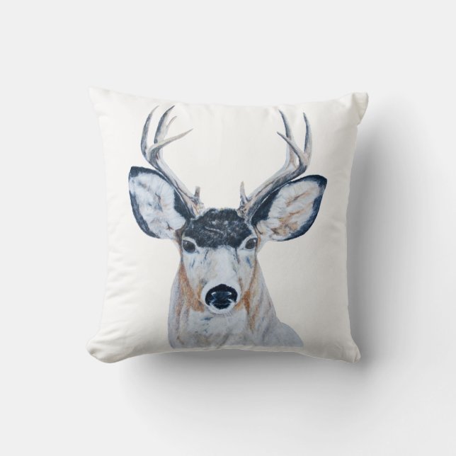 Deer Head Pillow Kussen (Voorkant)