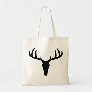 Deer Head Silhouette Antlers Animal Reindeer Tote Bag