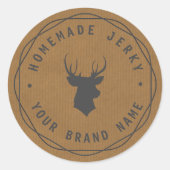 Deer Head Stag fait maison Jerky Étiquette (Devant)