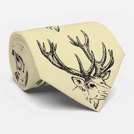 Deer Head Stropdas (Opgerold)