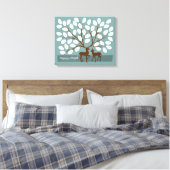 Deer Heart Guest Book Canvas - 50 handtekeningen (Insitu (Slaapkamer))
