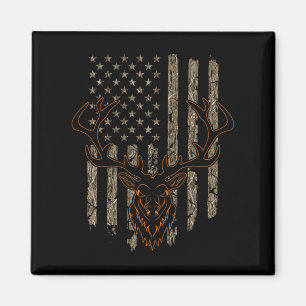 Deer Hunter American vlag Camouflage Deer Hun Magneet