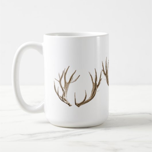 Deer Hunter Antlers Cafe Mug (Gauche)