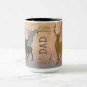 Deer Hunter Antlers Name Sjabloon Mok (Midden)