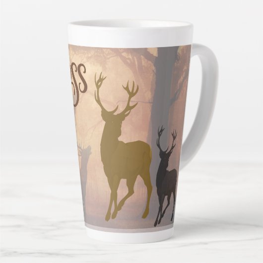 Deer Hunter Antlers Nom Modèle Mug (Angle droit)